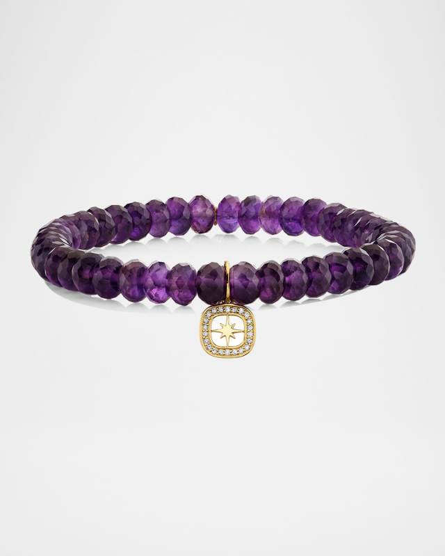 Starburst Open Charm on Amethyst Bracelet